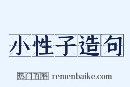 小性子造句是什么意思的图片